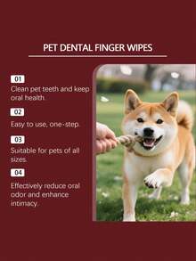 Disposable Pet Finger Toothbrush, Daily Cleaning For Cat And Dog Teeth, Fresh And Clean - Multicolor - View 5