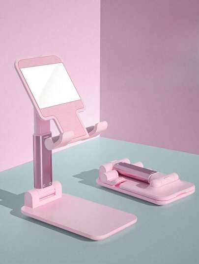 1pc Foldable Adjustable Height Portable Desk Phone Stand, Essential For Women Travel & Kitchen, Compatible With All Phones