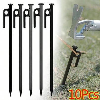10pcs Heavy Duty Long Gazebo Tent Pegs Commercial Grade Steel Marquee Stakes 30cm