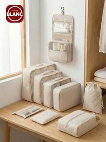 9pcs/Set Travel Packing Cubes - Large Capacity Multi-Function Zipper Storage Bags, Hand-Held Travel Bag, Storage Bag, Mesh Bag, Shoe Bag, Bottle Sleeve, Drawstring Bag, General Bag, Luggage Bag, Underwear Storage Bag, Hospital Bag, Shirts, Underwear, Clothes