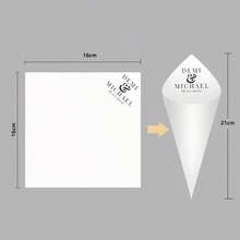 Bộ 30/50/100 chiếc khuôn hình nón rắc hoa giấy tùy chỉnh - Khuôn hình nón có thể chỉnh sửa và in được để rắc gạo, cánh hoa, hoa giấy, trang trí lễ rước dâu tự làm, Ngày Valentine, Đám cưới, Quà tặng đám cưới, Quà tặng phù dâu, Giáng sinh, Lễ Tạ ơn, Năm mới, Trang trí tiệc. - Nhiều màu - Xem 6