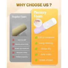 Memory Foam Round Pillow, Cervical Neck Pillow For Pain Relief, Cylinder Pillows 18\X 4\, Removable Cover, Neck Roll Pillow For Sleeping, Velvet Dots, Purple - Màu tím - Xem 6