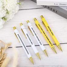 1 Conjunto de Presentes de Escritório Únicos: Canetas Esferográficas com Tema de Atendimento ao Cliente, Canetas Esferográficas com Frases Engraçadas, Canetas Esferográficas de Botão com Tinta Preta, Canetas de Escritório Comercial, Canetas Esferográficas com Citação de Atendimento ao Cliente - Perfeito para Colegas, Família, Presentes do Dia dos Namorados e Escrita Diária - Multicolorido - Visão 2