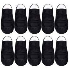 5 Pairs Of Women's Summer Soft Bottom Anti Slip And Anti-Wear Foot Cushion Sling Anti Slip Solid Color Half Palm High Heels Boat Socks