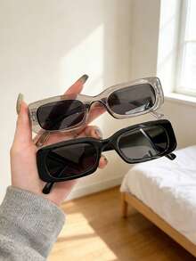 2副经典长方形休闲眼镜，复古优雅奢华高品质，时尚便携，适合所有脸型，适用于日常生活、户外、度假、驾驶、旅行、聚会、海滩、露营、徒步旅行、休闲、节日等场合。 - 彩色 - 查看 4