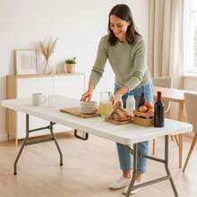 CYPNGAON. Mesa Plegable de Plastico Tipo Portafolio 1.80 Metros Portatil para Jardin Interior y Exterior 180.Fashion - 224404341 - Ver 4