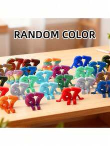 3D Printed 67 Number Figurine, Posable Joints Allows Adjustable Poses, Creative Fashion Decor For Wedding, Valentine's Day, Desk Decoration, Collectible, Suitable For Living Room, Bedroom, Office, Perfect Holiday Gift - Multicolor - View 7