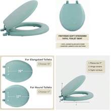 Achim Home Furnishings TOVYSTBK04 Fantasia Asiento estndar para retrete, 43.18 cm, Verde claro - Verde claro - Ver 9