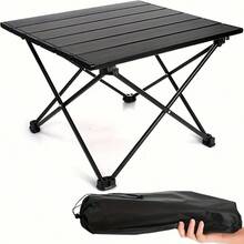 1pc Portable Camping Side Table - Folding Table, Multi-Function Beach Table, Small Picnic Backpack Table, Suitable For Outdoor Cooking, Barbecue, Hiking, Boating, Size: 15.5" L X 13.6" W X 11.4" H - Multicolor - View 1