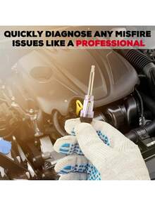 Probador de bujías en línea, probador de encendido de motor de bujía resistente al calor, herramienta de prueba de diagnóstico de armadura de bobina de captación, adecuado para automóviles, motores de cortadora de césped (tanto internos como externos) y piezas de automóviles. - A - Ver 6