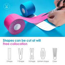 1卷肌内效贴布，弹性支撑绷带，适用于肌肉、胸部、膝盖、肘部，健身运动胶带 - 彩色 - 查看 5