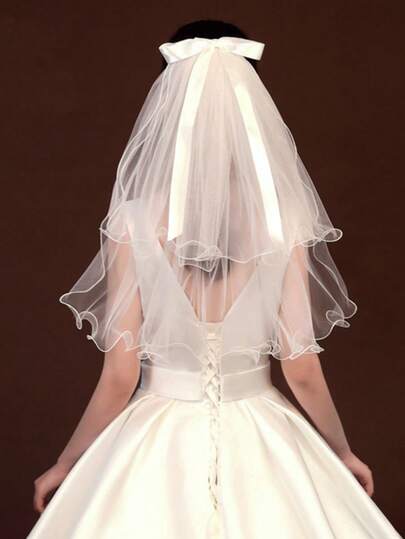 1 pieza Velo de boda, velo decorativo para fotografía de novia, diadema decorativa para ceremonia en la iglesia