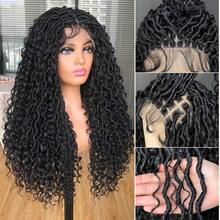 Synthetic 26inch Bohemian Braided Wigs Boho Box Braid Wigs For Women Twisted Braids Full Lace Braided Wigs With Baby Hair - Multicolor - View 5