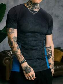 Men's Outdoor Quick-Dry Breathable Moisture-Wicking Casual T-Shirt - Blue - View 1