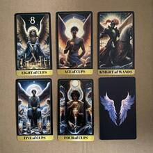 Angel Tarot Cards For Accurate Divination And Simple Tarot Reading, Suitable For Beginners, Family Gatherings, Entertainment Games, Game Gifts, Card Games, Party Board Games, Couple & Friend Interaction Games, Truth Or Dare Card Games, Leisure Games, Portable Cards, Friend Gathering Board Games, Holiday Travel Entertainment Games, Couple Card Games - Multicolor - View 3