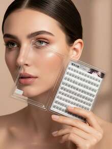 High-Quality Pre-Made Dense Eyelash Clusters, 6D Pointed Pre-Made Eyelash Clusters, Eyelash Extensions, Eyelash Clusters, Single Eyelash, False Eyelashes - Black - View 5