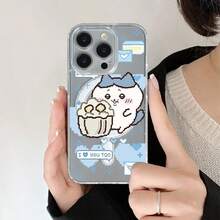 Cartoon cat phone case suitable for  S21 S22 S23 S24 S25 Ultra Plus S23 S24 FE A03CORE A03S A04E A04 A05 A05S A06 A12 A13 4G 5G A13 A15 A16 A23 A24 A25 A32 A35 A54 S20FE S20PLUS S20ULTRA S20 S21FE A34Tpu Transparent magnetic suction is simple and elegant, easy to charge, and acrylic material has a better hand feel - Estuche magnético transparente - SKU1 - Gato de dibujos animados - Ver 2