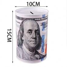 1pc Universal Sealed Coin Bank, (Small 10.5cm, Medium 12.5cm) Cartoon Design Decorative Piggy Bank, (Recommended Medium 12.5cm) For Saving USD, EUR, AUD, GBP, SAR, TMT, EGP, CHF Coins, Small Metal Coin Collection Box - Multicolor - View 29