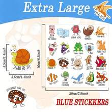 200pcs Motivational Stickers, Positive Uplifting Cartoon Animal Stickers, Cute Reward Stickers, Suitable For Teachers, Schools, Classrooms, Panda Stickers, Scratch & Sniff Stickers, Schools, Positive Stickers, Stickers, Children School Labels, Panda Stickers, Fun Teacher Stickers, Scratch Stickers, Classrooms, Stickers, Teacher Stickers, Classrooms, Teacher Stickers, Children Stickers, Stickers, Classrooms, Teacher Stickers - Multicolor - View 3