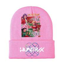 1pc Kids Knitted Hat, Kpop Hunter Cartoon Children Headwear, Cute Cap
