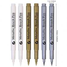 3-12 pezzi/set Pennarelli permanenti metallici, bianco/oro/argento, pennarelli a base di olio impermeabili per rocce, tazze, ceramiche, vetro, forniture per pittura fai-da-te