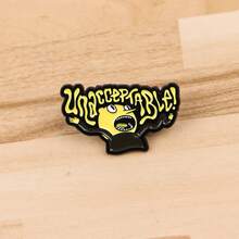 趣味卡通怪兽珐琅别针 可爱外星人胸针 松树翻领别针 徽章 背包服装配饰珠宝 朋友礼物 - 黃色 - 查看 4