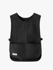 Minimalist Apron Vest With Adjustable Waist Strap, Front And Back Pockets For Convenient Storage, Suitable For Baking, Painting, Bubble Tea, Hot Pot, Catering, Etc. (Black) - Black - View 4