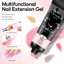 Poly Nail Extension Gel Kit Starter-3 Colors Skin Tone Nude Brown Series Builder Nail Gel All In One Kit With 6W Nail Lamp And Complete Poly Nail Art Tools For Beginner Gifts - 美甲工具組-1 - 查看 4