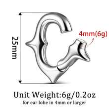 1PC 316L Stainless Steel Cool Chain Ear Weights Hangers Expander Piercing Women Man Body Earrings Fashion Jewelry Gift - 1 Short - View 4