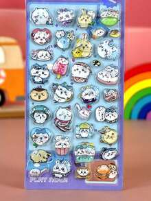 1pc Random High-Quality Fun Sticker, Cute Cartoon 3D Relief Mobile Phone DIY Sticker, Hand Account Decoration Sticker, Mobile Phone Case Creative Decoration Sticker, Color May Vary - Multicolor - View 10