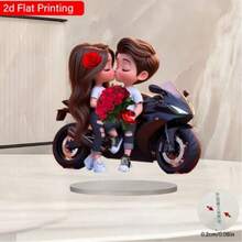 2D 平面心形亚克力友谊纪念挂件 - 优雅草书字体和“挚友”设计，带挂环，透明心形，白色中心，可刻字，适用于圣诞节、情人节、婚礼、生日、新年装饰 - 彩色 - 查看 6