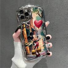 Disney What Mickey Mouse Patterned Phone Case Featuring A Heart Balloon Design. Compatible With IPhone 17, 16, 15, 14, 13, 12, And 11 Pro Models. Made Of TPU, With Shockproof Protection. A Perfect Gift Choice For Birthdays, Holidays, And Special Occasions. - Bạc - Xem 1