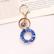 1 chiếc móc khóa màu xanh hải quân thanh lịch với 26 chữ cái tiếng Anh, mặt dây chuyền hình mắt quỷ, thích hợp cho việc đi làm, đi chơi, giữ chìa khóa xe, chìa khóa nhà để tránh bị mất. - Nhiều màu - Xem 24