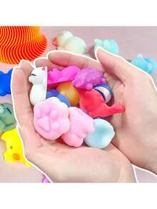 5/10/30/50/120pcs Foam Soft Squeeze Toys Party Favors, Mini Cute Soft Squeeze Toys For Classroom Prizes, Stress Relief Toys, Christmas Easter Egg Fillers Kids Gifts, Random Colors And Styles - Multicolor - View 5