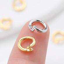 5/10pcs 8mm Copper Open Jump Rings, Half Closed Opening Ring, Bracelet Necklace Connecting Buckle Ring For Jewelry Making