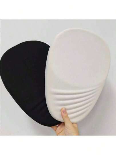 وسادة مسند معصم إرجونومية مصممة للتدليك بالرغوة الذاكرة، قاعدة مانعة للانزلاق من البولي يوريثان وراحة المعصم - أسود/أبيض، تخفف الألم، مناسبة للمكاتب والمنازل ومكاتب الكمبيوتر، مسند معصم إرجونومي لوحة الماوس، اكسسوارات المكتب، تصميم مقعر، سطح ناعم ملمس، اكسسوارات المكتب، مساحة عمل حديثة، بناء متين، موظفي المكاتب