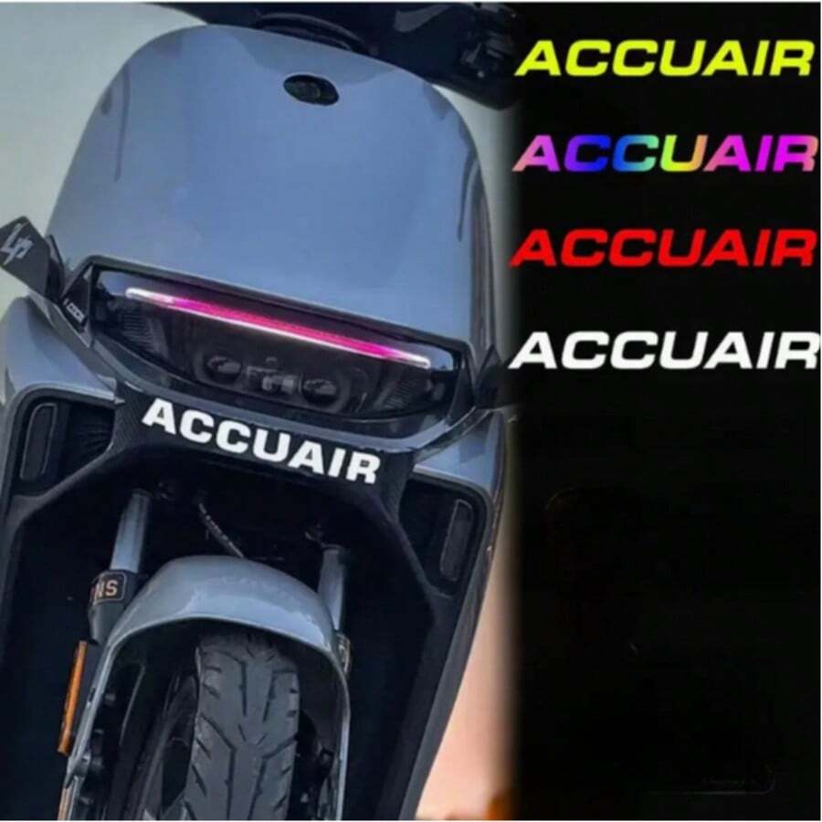 2pcs ACCUAIR Pneumatic Shock Absorber Stickers, Suitable For Motorcycle Fork Tubes - Waterproof Helmet Coating, Modified Accessory Stickers, PVC Material - A - View 1