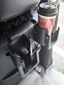 2pcs/Set (Multifunctional Cup Holder + Multifunctional Hook) Multifunctional Backseat Organizer Bag With Cup Holder, Phone Holder And Hook - Fits Most Vehicles, Can Hold Water Bottles, Beverage Bags, Trash Bags And Cups, Convenient Storage, Backseat Cup Holder, Organizer - Multicolor - View 4