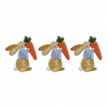 3/4 Pcs Easter Cute Bunny Embroidered Patches | Iron-On/Sew-On DIY Appliques For Clothes, Dresses, Bags, Hats, Jeans & Backpacks - Multicolor - View 11