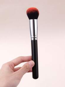 1pc Multi-Functional Makeup Brush Set - Powder Brush, Blending Brush, Highlighter Brush, Blush Brush. Evenly Applies Makeup, Natural Blending, Curved Brush Head, Travel-Friendly, Suitable For Beginners - Black - View 6