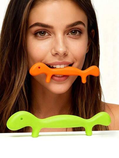 1PC Portable Smile Training Muscles Stretching Lifting Facial Exerciser Silicone Fitness Exercise V Face Tools