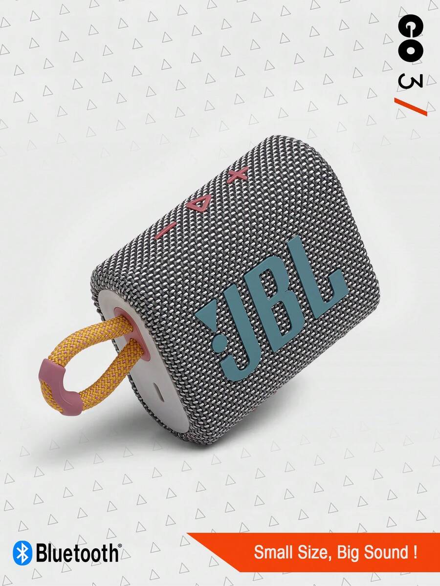 JBL Go 3 便携式迷你蓝牙音箱，无线音箱，IP67 防水防尘，音质震撼，低音强劲，5 小时播放时间，适合居家、户外和旅行，多种颜色可选