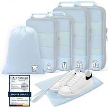 Compression Pacubes For Travel, Weight 6 Set Bags Cruise Must Haves For Luggage Carry On Suitcase And Clothes Organizer, Durable Vacation Essentials And Accessories Gifts For Women And Men,39303039 - 藍色 - 查看 1