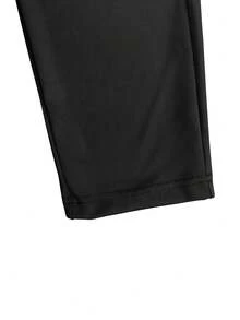 Bộ jumpsuit ôm sát, thanh lịch, thời trang với thiết kế khoét ngang phía trước, buộc dây cổ và hở lưng, phù hợp cho yoga và mặc hàng ngày, hàng mới về mùa xuân/hè, trang phục đi nghỉ mát cho nữ. - màu đen - Xem 7