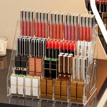 2026新款可堆叠桌面收纳盒，轻巧奢华透明办公桌化妆品收纳盒 - 彩色 - 查看 5