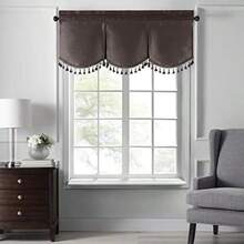 Home Fashions Colette - Cortina oscurecedora de Seda sintética para Ventana, 52 x 95 Pulgadas (1 Panel), Color Gris Pardo(Chocolate 121.9An x 53.3Al cm (1 Paneles)) - Multicolor - Ver 2