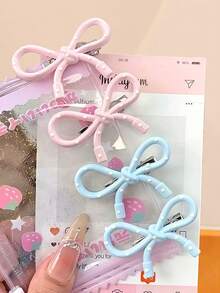 8件套可爱粉色蝴蝶结发夹套装，包含波点粉色蝴蝶结发夹 - 适合女孩和女士。可爱时尚，易于佩戴，适合日常和派对场合，是返校季必备单品，轻松打造少女风。吸睛亮片，让你的秀发闪耀动人。发夹、发爪、发卡、发夹、发卡、学习用品、蝴蝶结配饰、秋冬女装、蝴蝶结、发饰、情人节配饰、头部配饰 - 彩色 - 查看 10
