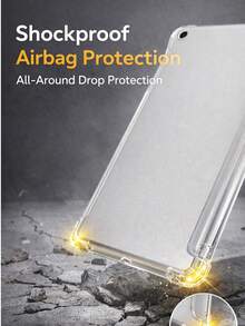 Funda protectora transparente para tableta con ranura para bolígrafo, cubierta protectora ultra delgada a prueba de golpes, compatible con iPad, tabletas, múltiples modelos disponibles - Multicolor - Ver 5