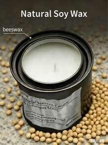 220g Large Capacity Retro Tin Can Scented Candle, Valentine's Day Gift, Friend's Birthday Souvenir, Home Office Relaxing Fragrance, Meditation Sleep Aid, Fresh Air, Long-Lasting Diffuser