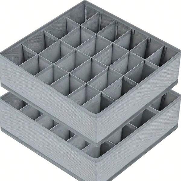 صندوق تنظيم الأدراج من القماش، سعة تخزين كبيرة للملابس الداخلية والجوارب والملابس الحميمية. مصنوع من مواد قماشية، بدون رائحة، ملمس ناعم لحماية الملابس الحميمية. تصميم علمي للأقسام مع مساحة كبيرة، لضمان تصنيف الملابس وتلبية احتياجات تخزين العائلة بأكملها.